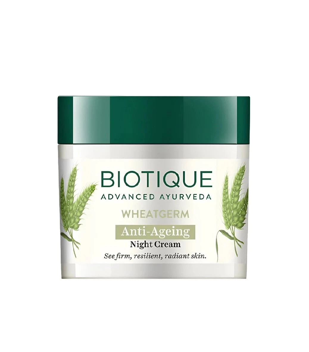 Biotique Advanced Ayurveda Wheatgerm Anti-Ageing Night Cream for Radiant Skin