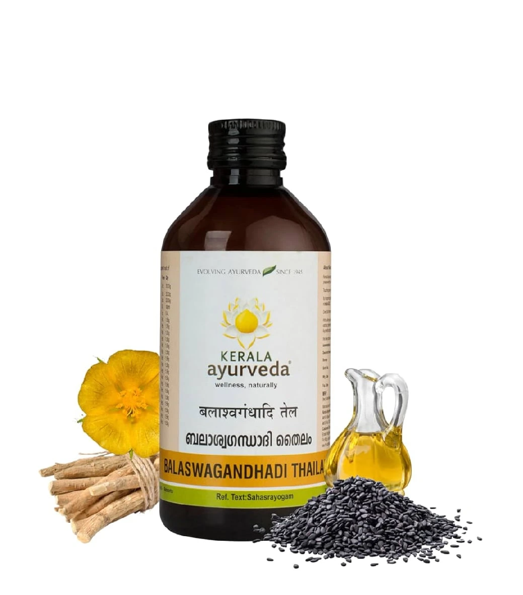 Kerala Ayurveda Balaswagandhadi Thailam Body Massage Oil to Relieve Muscle Pain