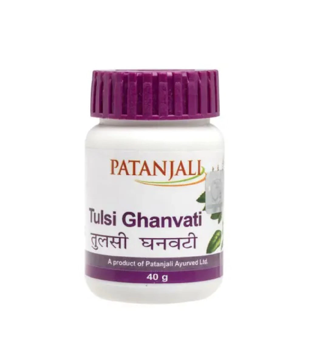 Patanjali Tulsi Ghanvati 40 tabs for Better Immunity and Adaptogenic Effects